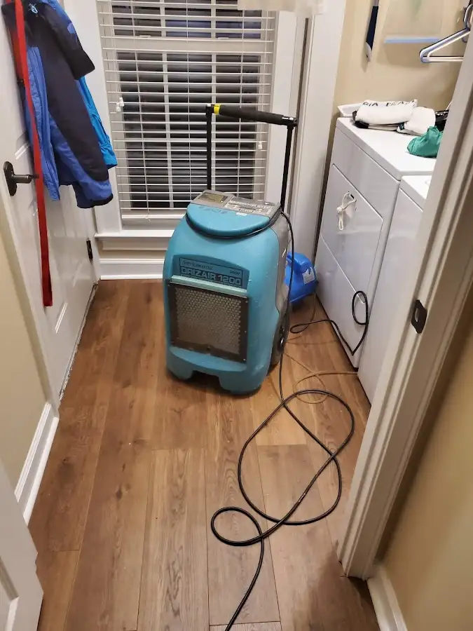 Commercial dehumidifier deployed for Flood Damage Cleanup in Liberty Lake